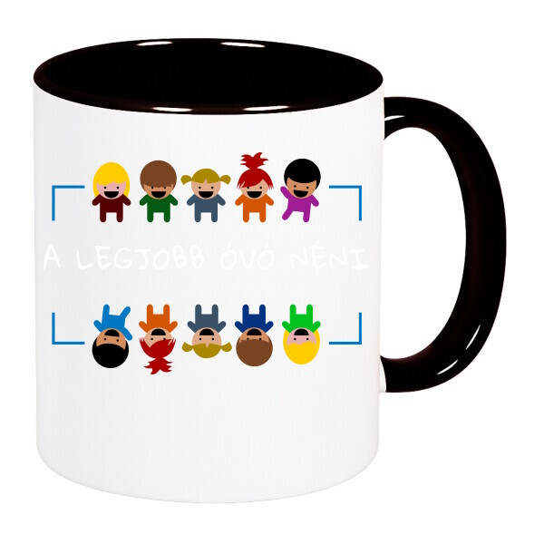 Színes fülű és belsejű bögre