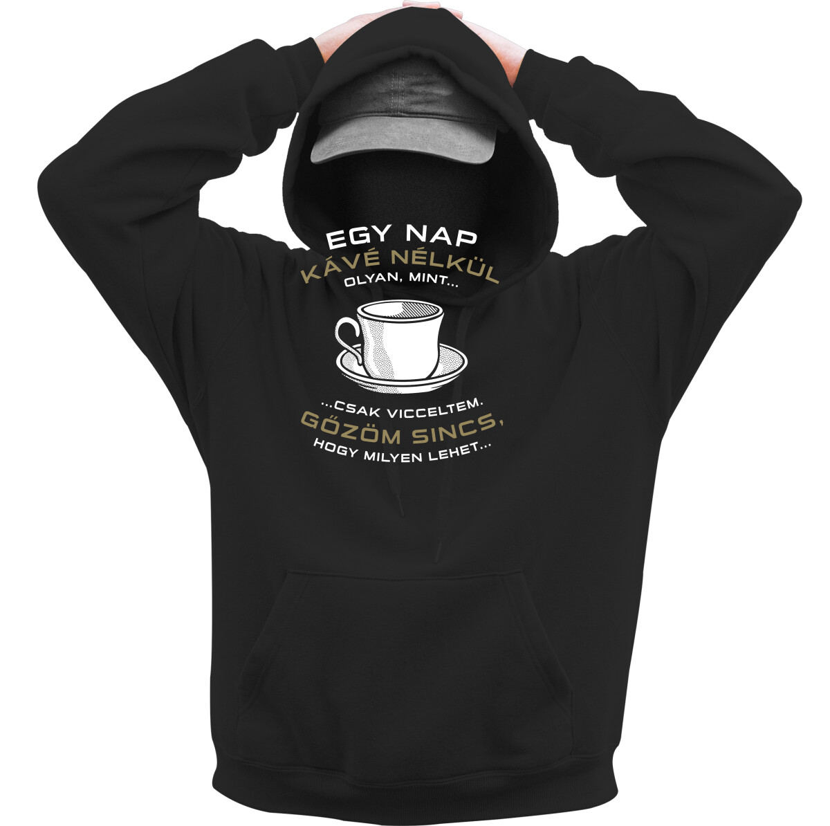 Kapucnis belebújós pulóver