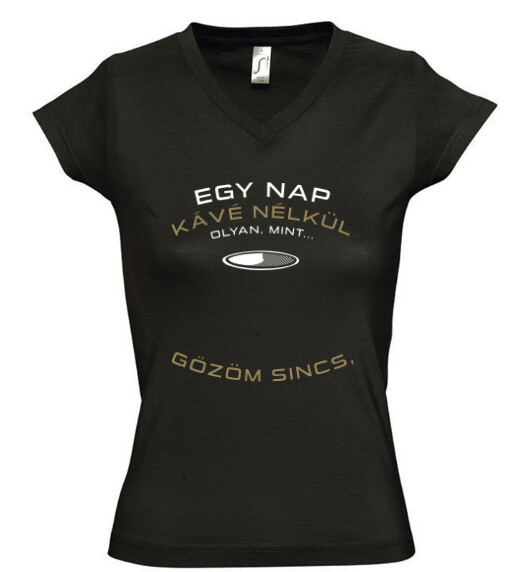 Női V nyakú póló
