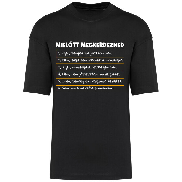 Prémium oversized unisex póló