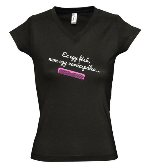 Női V nyakú póló