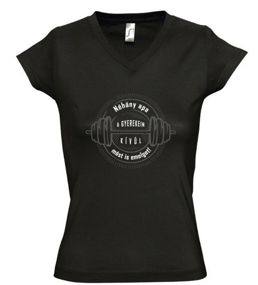 Női V nyakú póló