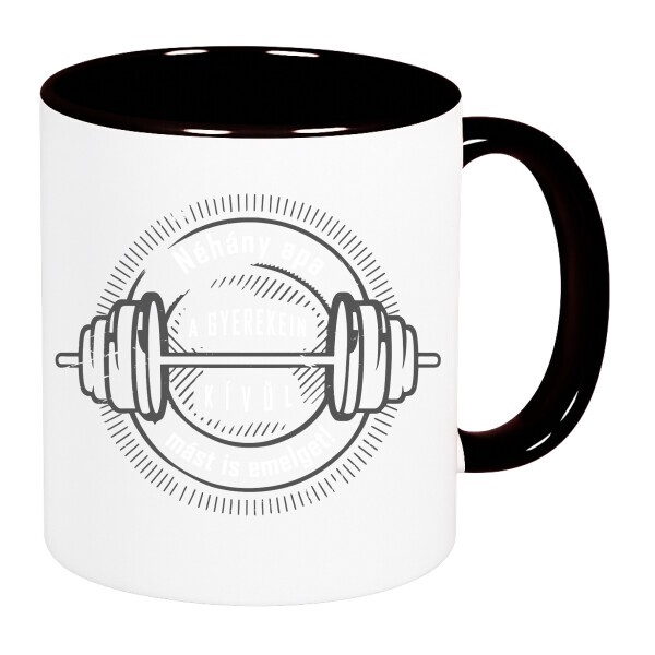 Színes fülű és belsejű bögre