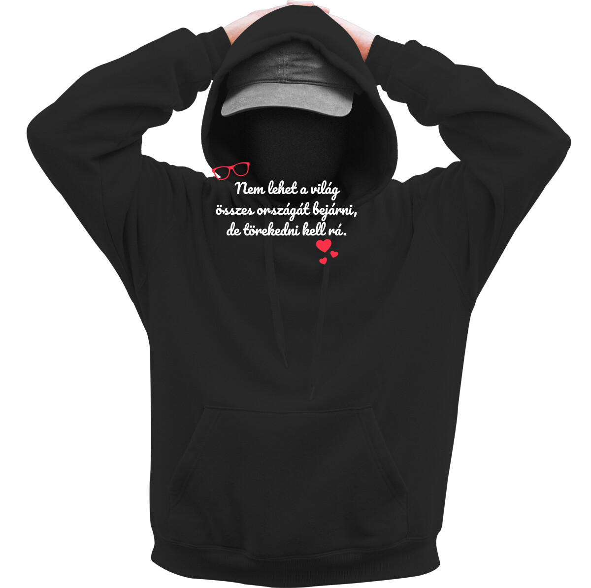 Kapucnis belebújós pulóver