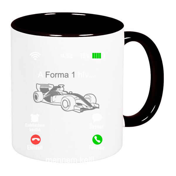 Színes fülű és belsejű bögre