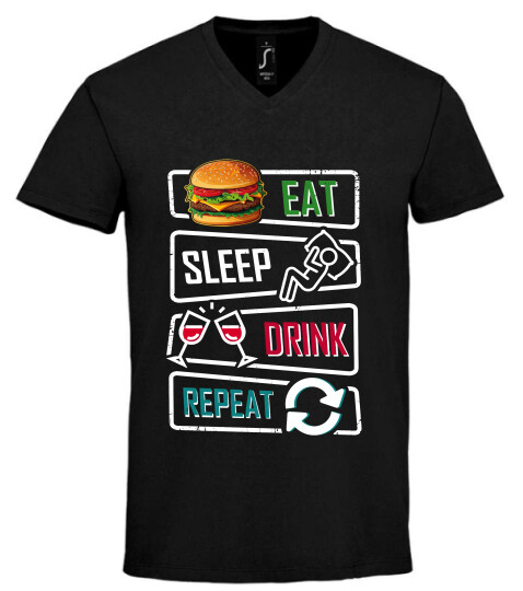 Unisex V nyakú póló