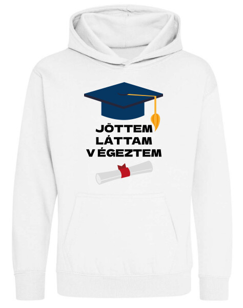 Kapucnis belebújós gyerek pulóver