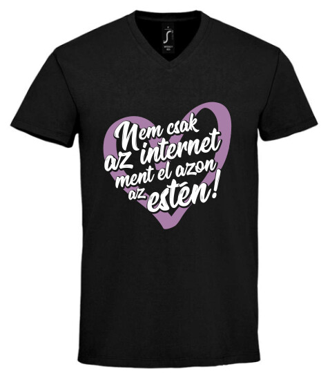 Unisex V nyakú póló