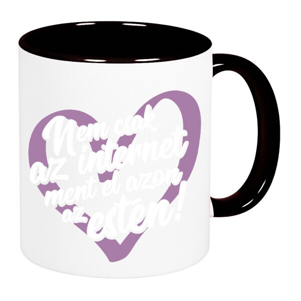 Színes fülű és belsejű bögre