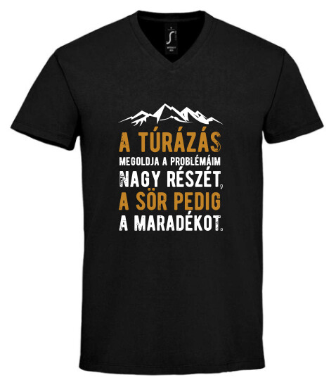 Unisex V nyakú póló