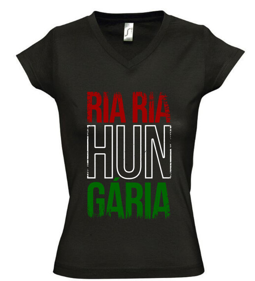 Női V nyakú póló