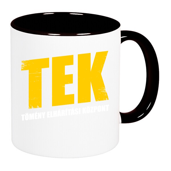 Színes fülű és belsejű bögre