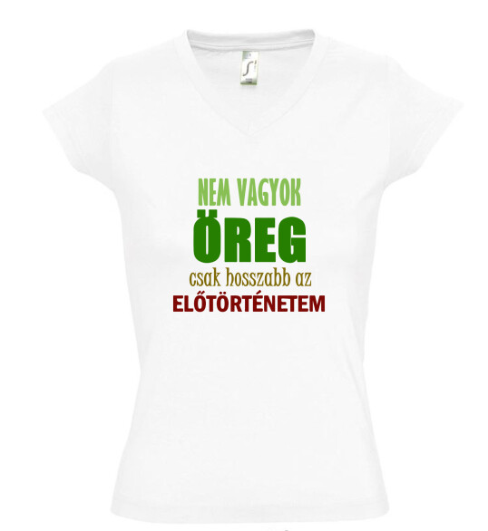 Női V nyakú póló