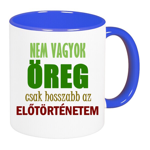 Színes fülű és belsejű bögre