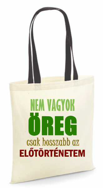 Vászontáska - színes fülű 