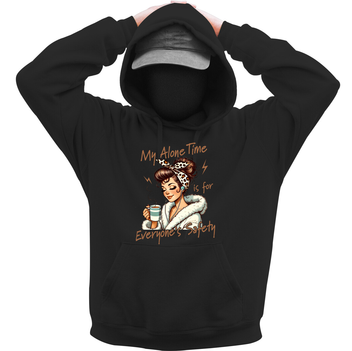 Kapucnis belebújós pulóver