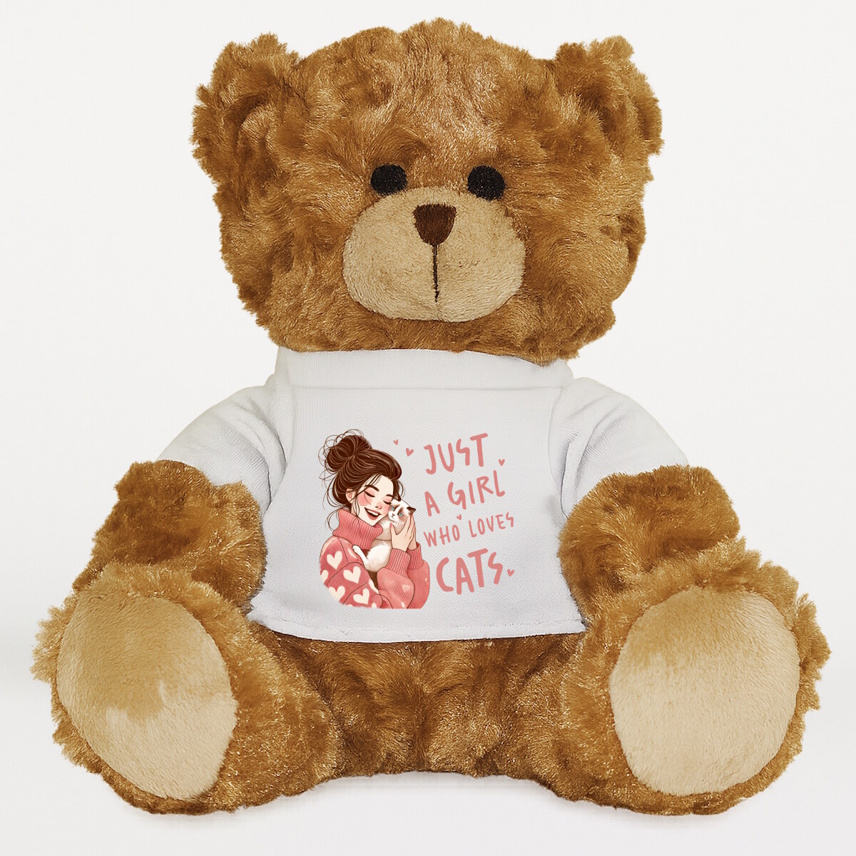 Plüssmaci egyedi pólóval