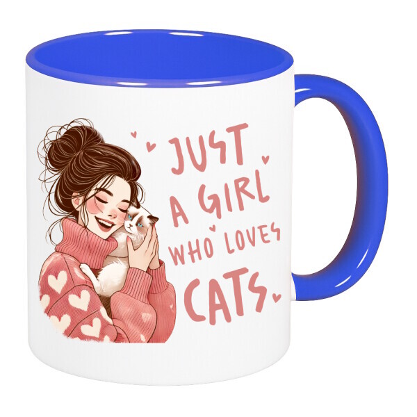 Színes fülű és belsejű bögre