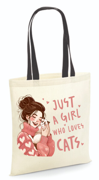 Vászontáska - színes fülű 