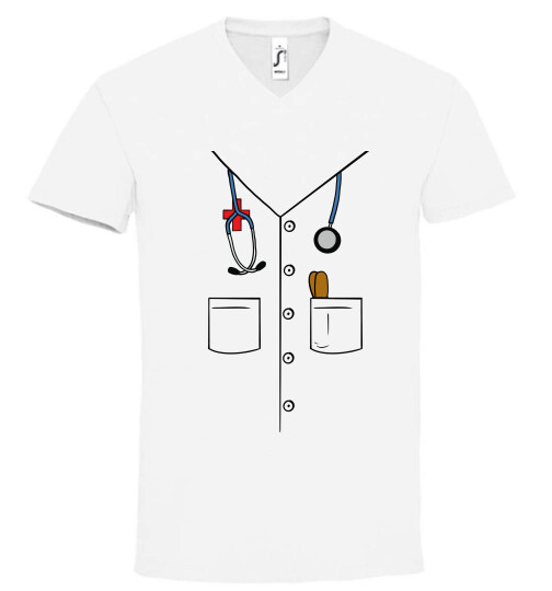 Unisex V nyakú póló