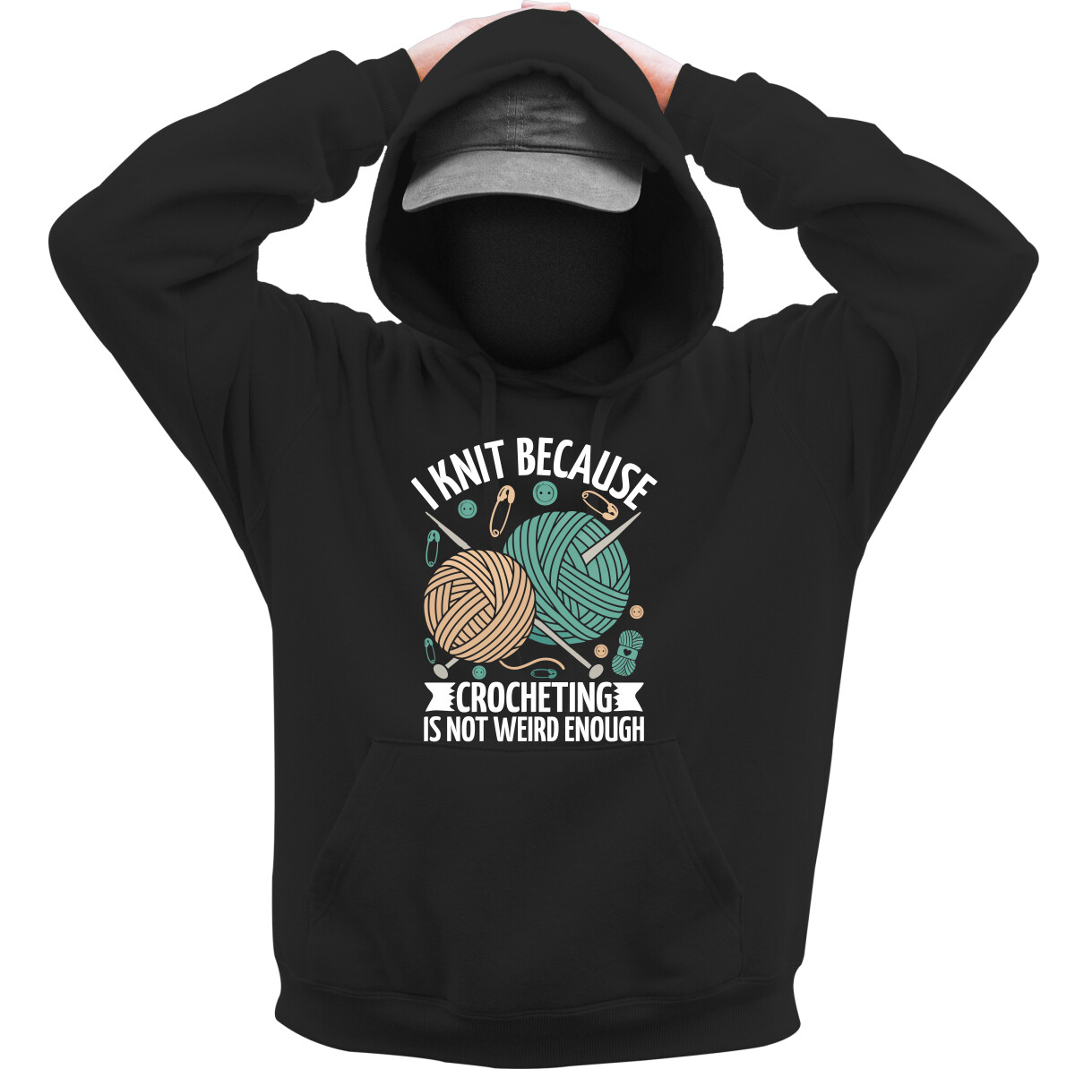 Kapucnis belebújós pulóver