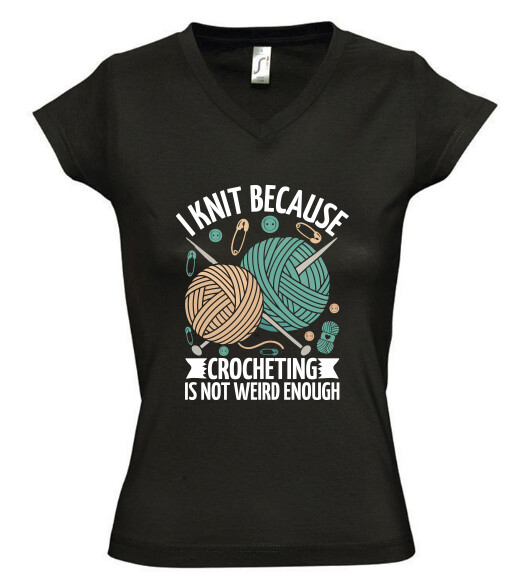 Női V nyakú póló