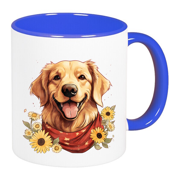 Színes fülű és belsejű bögre