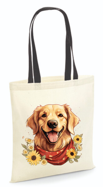 Vászontáska - színes fülű 