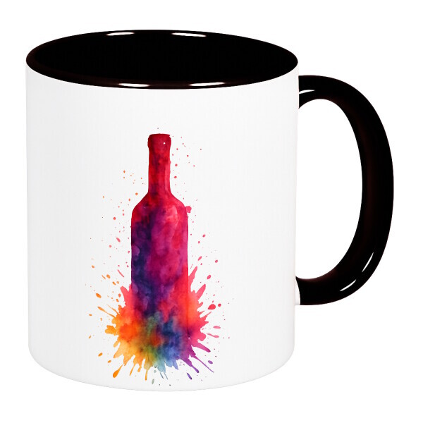 Színes fülű és belsejű bögre