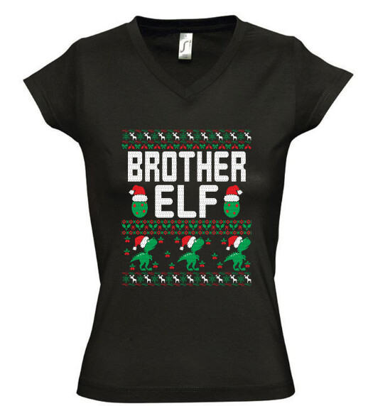 Női V nyakú póló