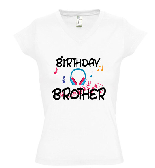 Női V nyakú póló