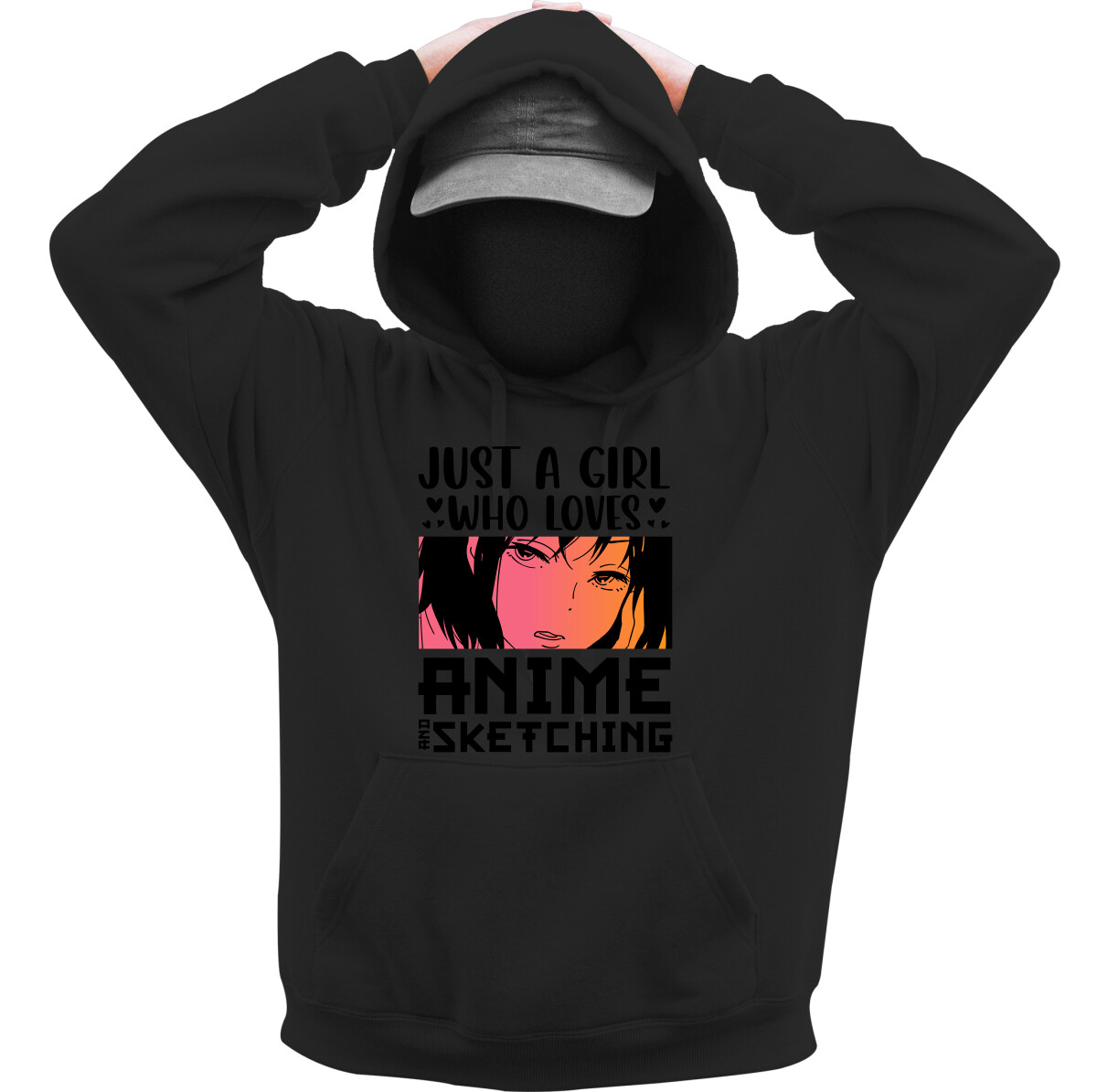 Kapucnis belebújós pulóver