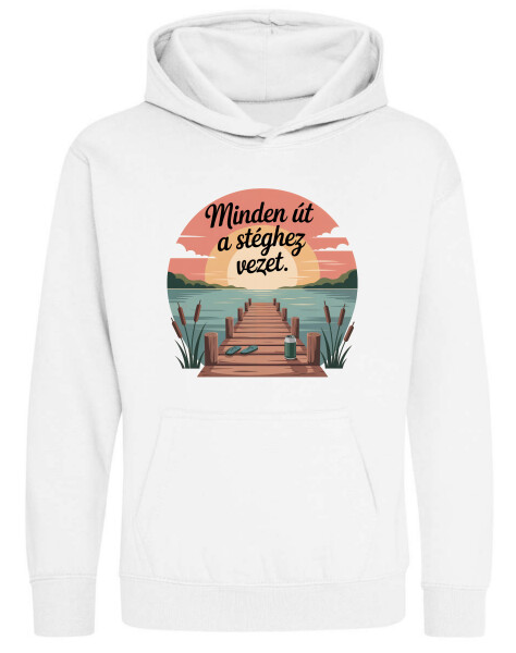 Kapucnis belebújós gyerek pulóver