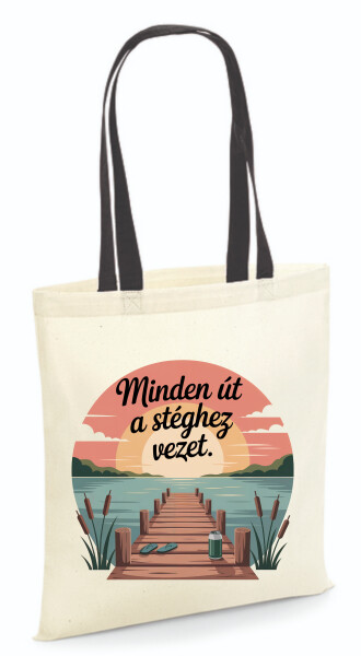 Vászontáska - színes fülű 