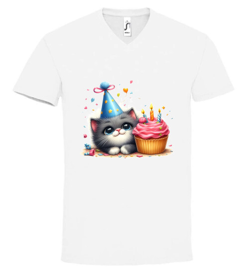 Unisex V nyakú póló