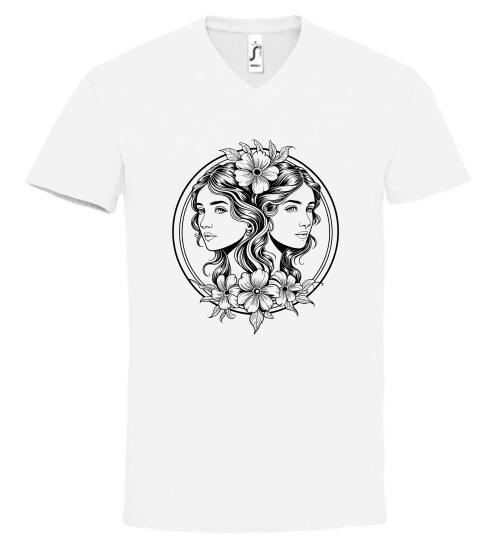 Unisex V nyakú póló