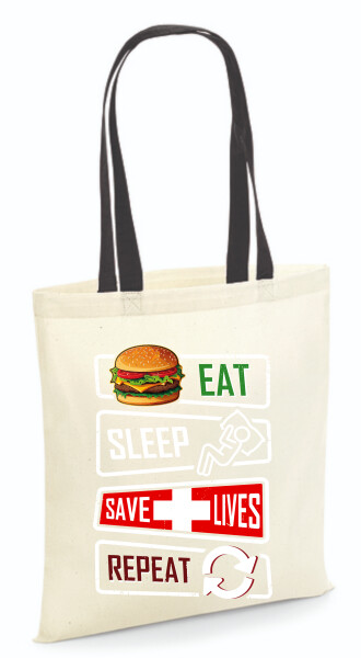 Vászontáska - színes fülű 