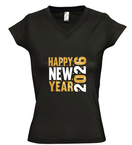 Női V nyakú póló