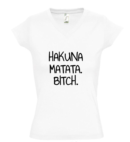 Női V nyakú póló