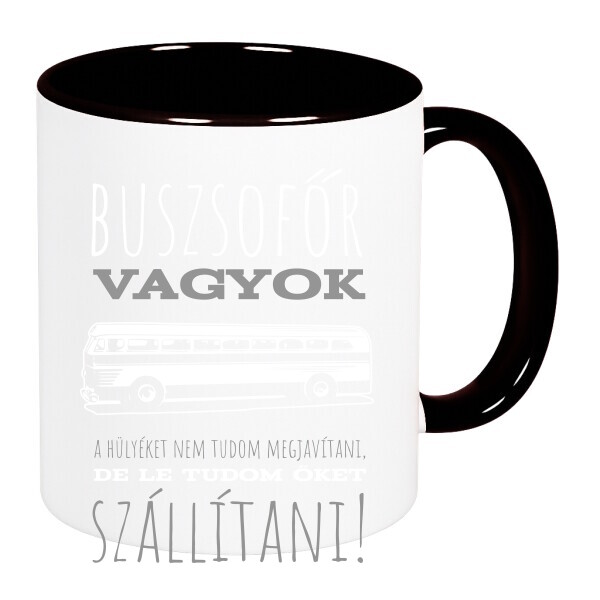 Színes fülű és belsejű bögre