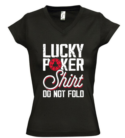 Női V nyakú póló