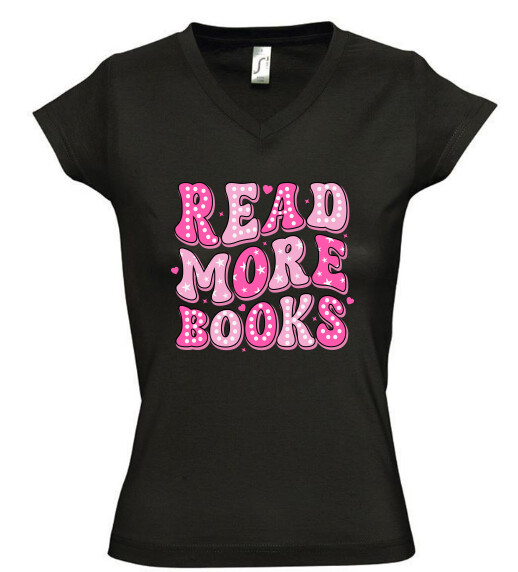 Női V nyakú póló