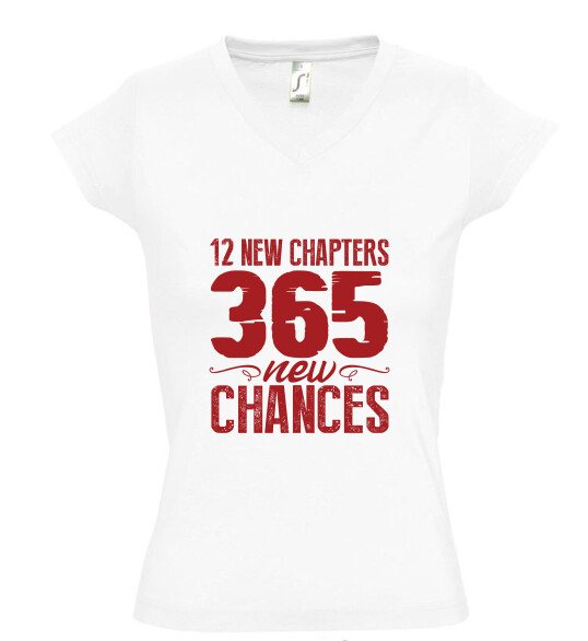 Női V nyakú póló