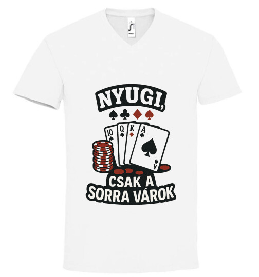 Unisex V nyakú póló