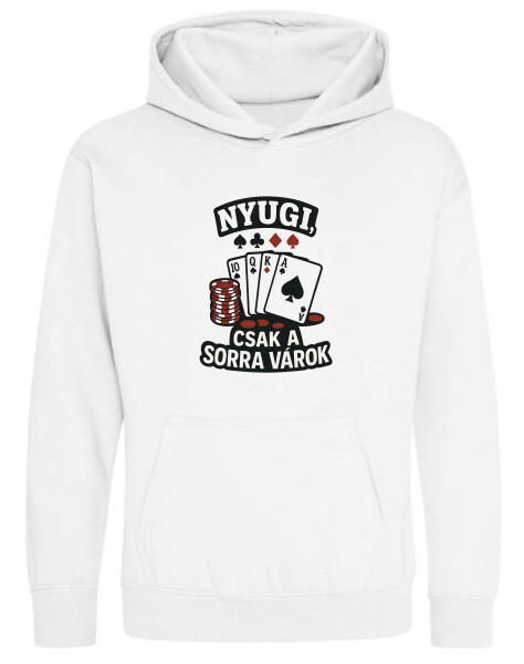 Kapucnis belebújós gyerek pulóver