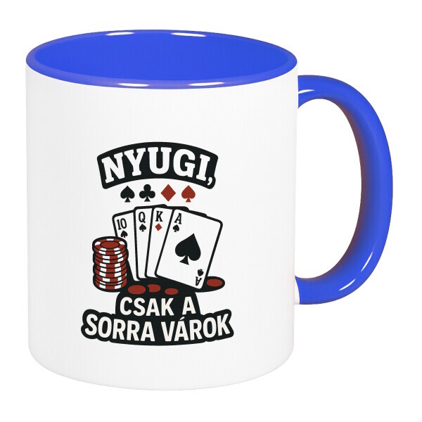 Színes fülű és belsejű bögre