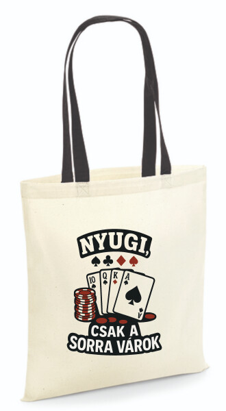 Vászontáska - színes fülű 