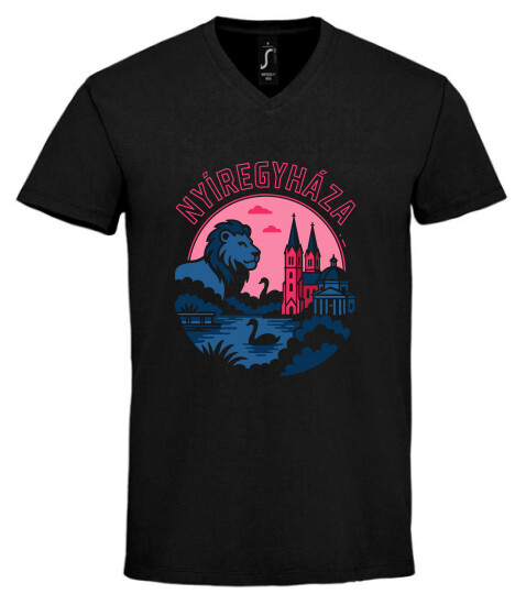 Unisex V nyakú póló