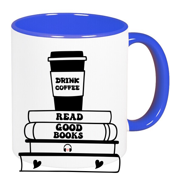 Színes fülű és belsejű bögre