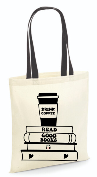 Vászontáska - színes fülű 